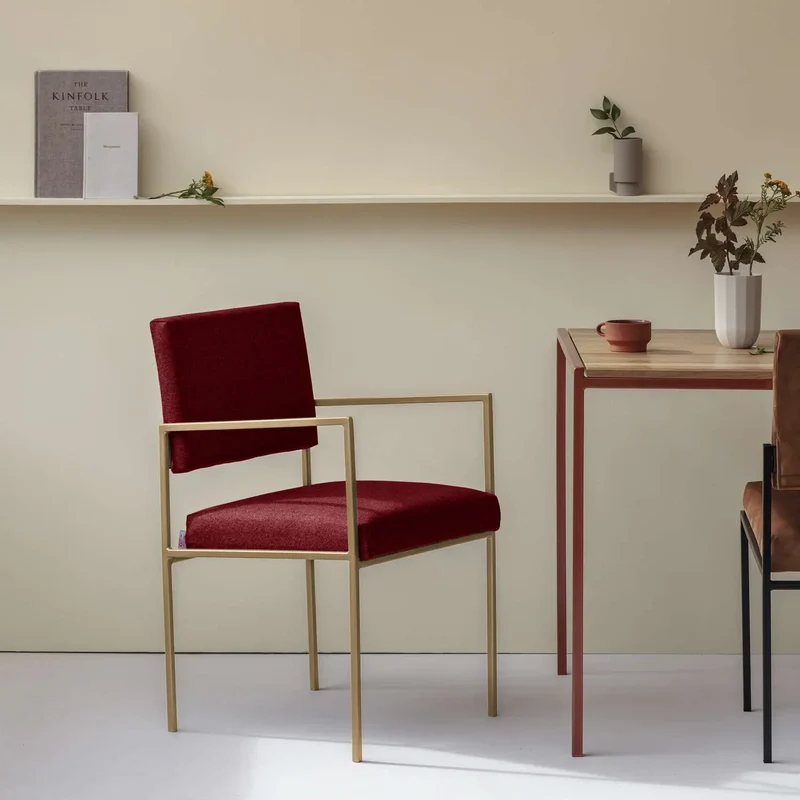 Cube Esstischstuhl mit Armlehnen - Wool Line