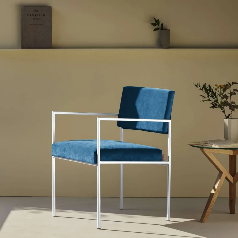 Cube Stuhl 55 mit Armlehnen - Velvet Line