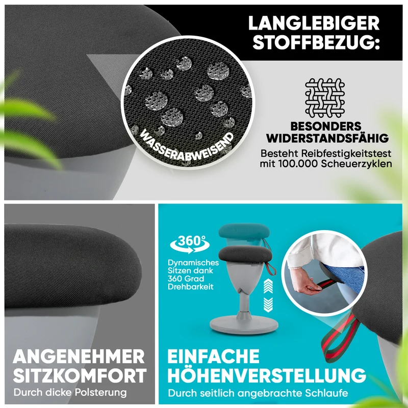 Ergonomischer Bürohocker Testsieger für aktives Sitzen – höhenverstellbar & dynamisch