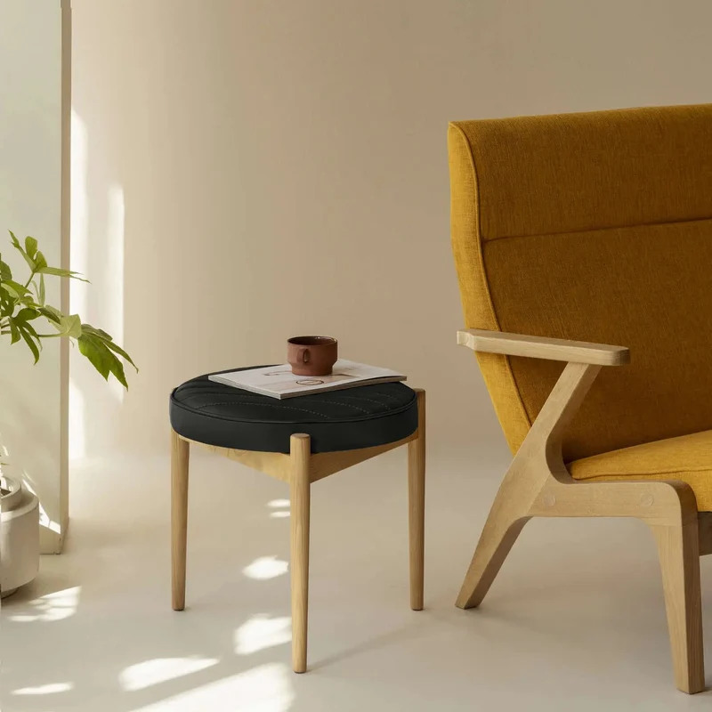 Sputnik Hocker - Leder Premium