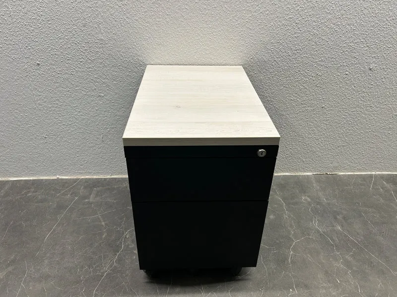 Rollcontainer Akazie / Schwarz