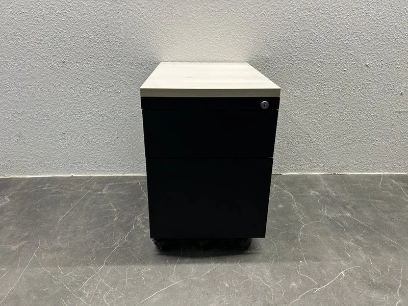 Rollcontainer Akazie / Schwarz