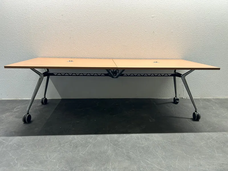 XXL Klapptisch auf Rollen Buche