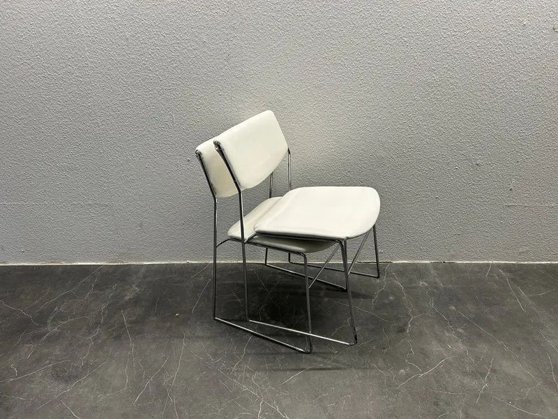 Konferenzstuhl Leder Weiß
