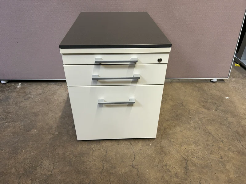 Kinnarps Ordemo Rollcontainer Weiß Schwarz