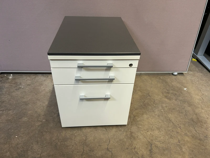 Kinnarps Ordemo Rollcontainer Weiß Schwarz