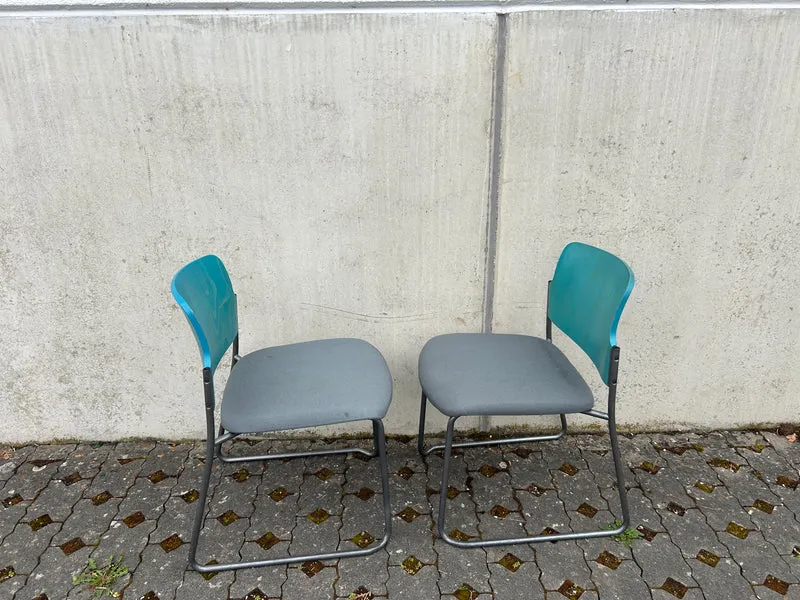 Drabert Konferenzstuhl Blau Türkis
