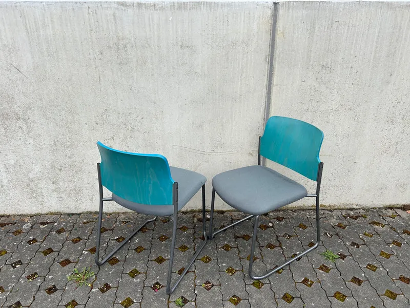 Drabert Konferenzstuhl Blau Türkis