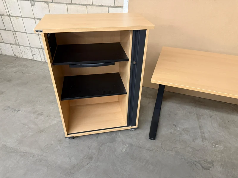 Ceka elektrisch höhenverstellbarer Schreibtisch Buche