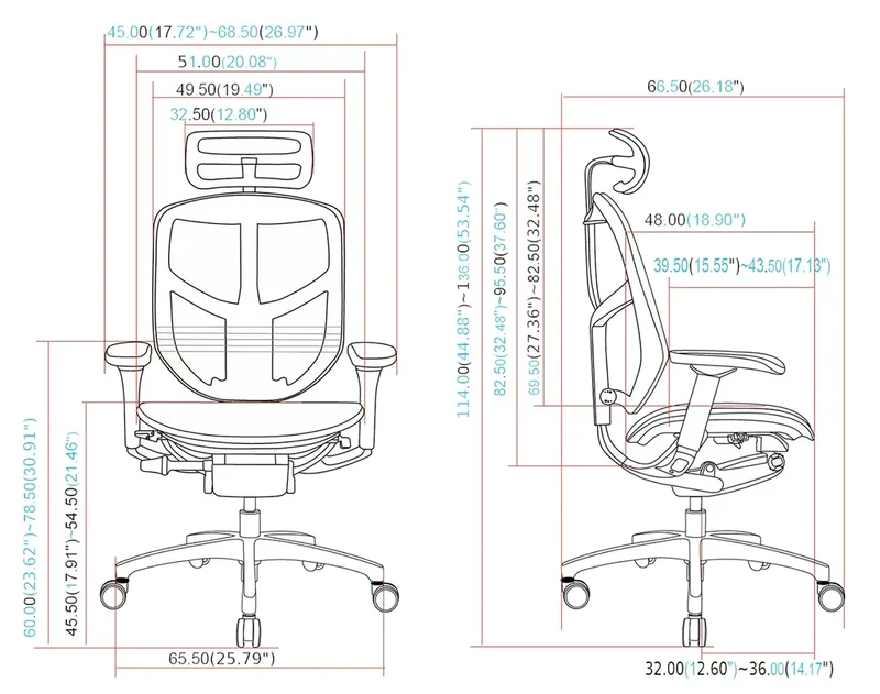 Ergohuman Enjoy Elite 2.0 Ergonomic Office Chair