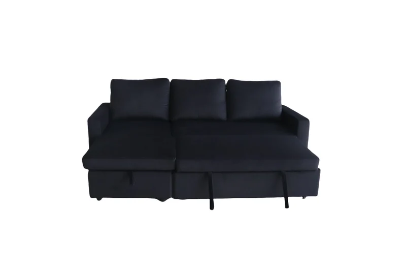 Ecksofa mit Schlaffunktion & Stauraum – 215 x 127 x 90 cm