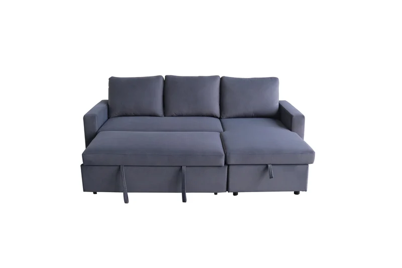 Ecksofa mit Schlaffunktion & Stauraum – 215 x 127 x 90 cm