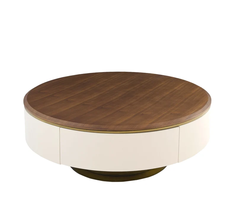 Edles Couchtisch Set 2er Set mit Braun Holz Design 90x35cm