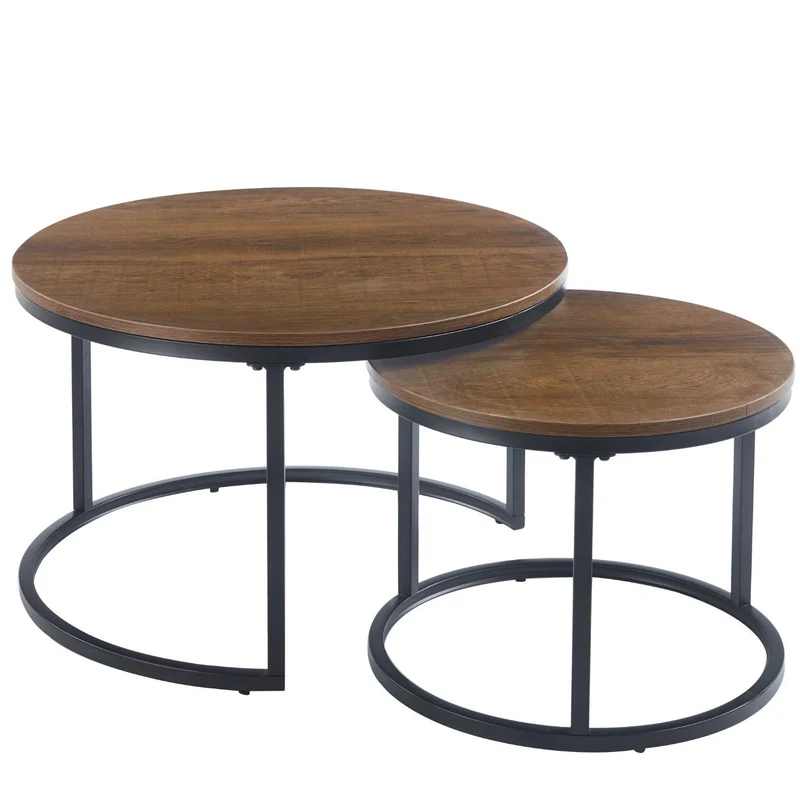 Beistelltisch Couchtisch Holz Optik Kaffeetisch Set 2er Set