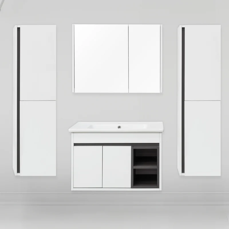 Badmöbel-Set (Komplett-Set, 4-5 St), inkl. Keramik Waschbecken, vormontiert