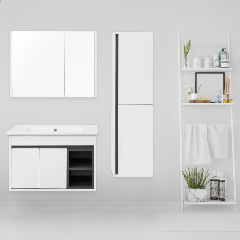 Badmöbel-Set (Komplett-Set, 4-5 St), inkl. Keramik Waschbecken, vormontiert