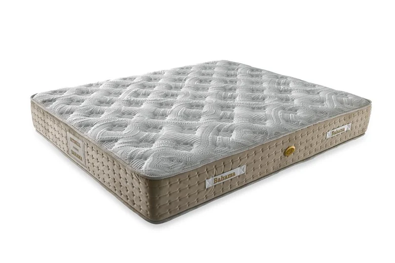BAHAMA Taupe Velvet Set beige Samt Boxspringbett Set LED-Beleuchtung 90x200 - 180x200