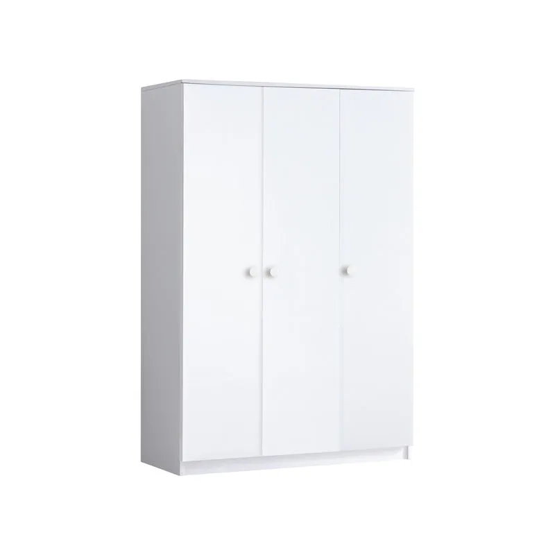 Kleiderschrank Drehtürschrank weiß TRIPO Set 3 Türen