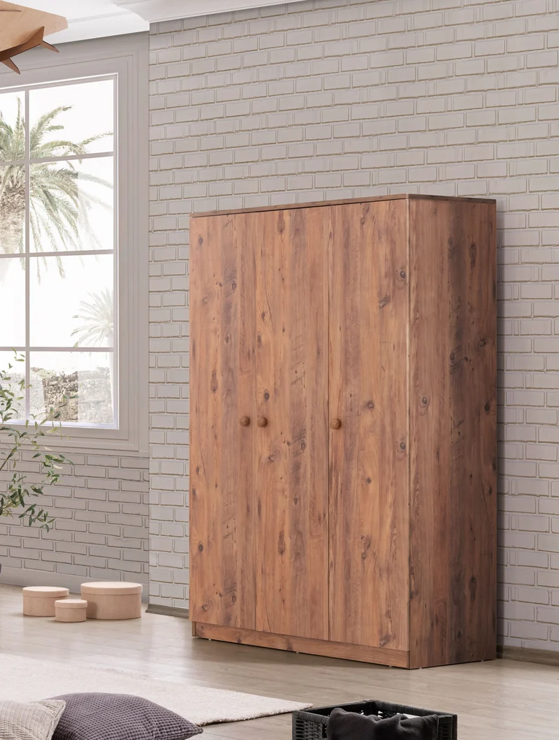 Kleiderschrank Drehtürschrank Walnuss TRIPO 3 Türen