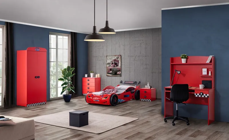 Schreibtisch STAR Set für Kinder 105x55cm rot