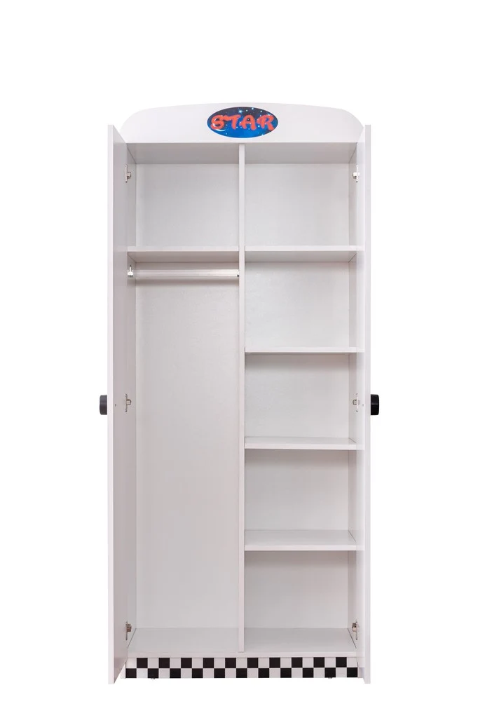 Drehtürenschrank Kleiderschrank für Kinder STAR Collection 2D weiß
