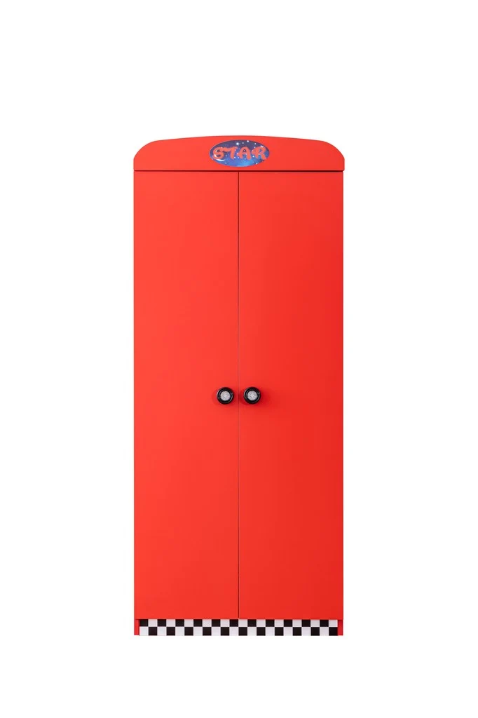 Drehtürenschrank Kleiderschrank für Kinder STAR Collection 2D rot
