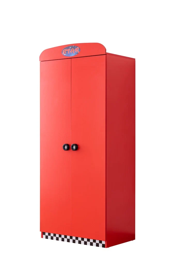 Drehtürenschrank Kleiderschrank für Kinder STAR Collection 2D rot