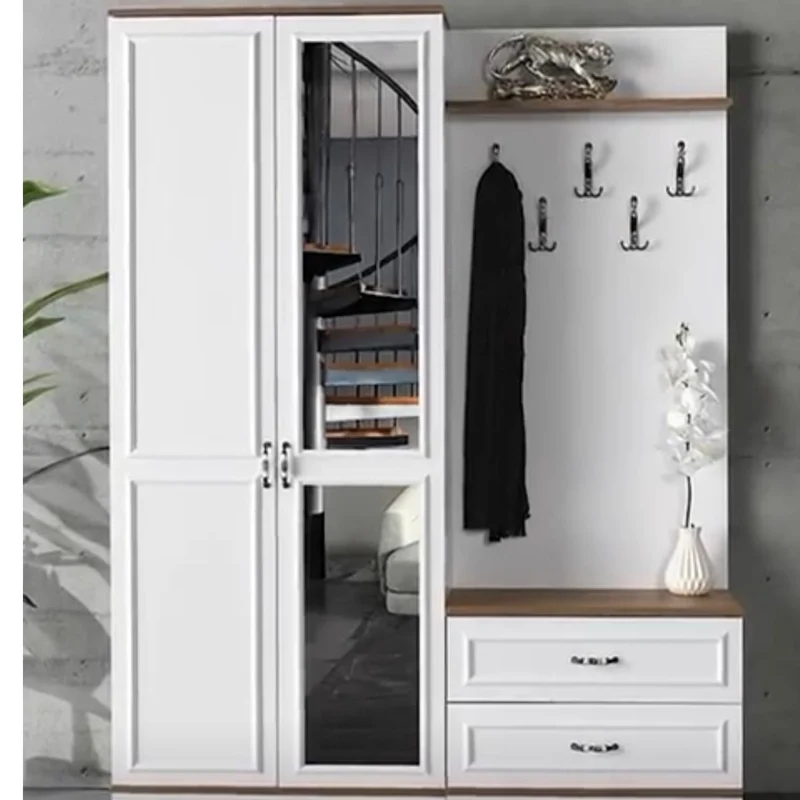 Garderobe OLGA weiß matt 150x40x196 cm