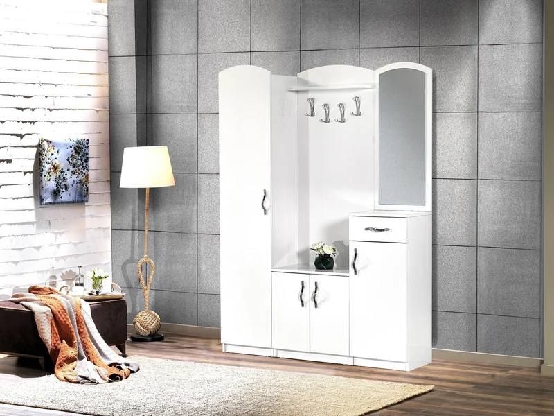 Garderobenschrank LENA hochglanz 144x37x198H CM