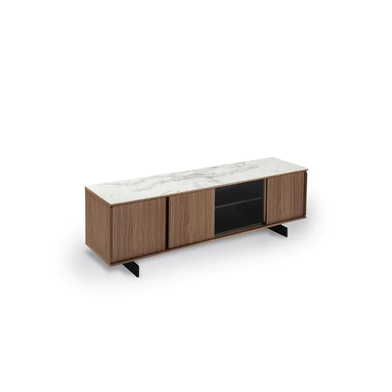 Sideboard Fernsehkommode Wallnuss braun 180x45x52 cm
