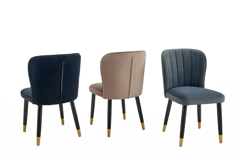 Vierbeinstuhl Esszimmerstuhl samt edles Design in vers. Farben