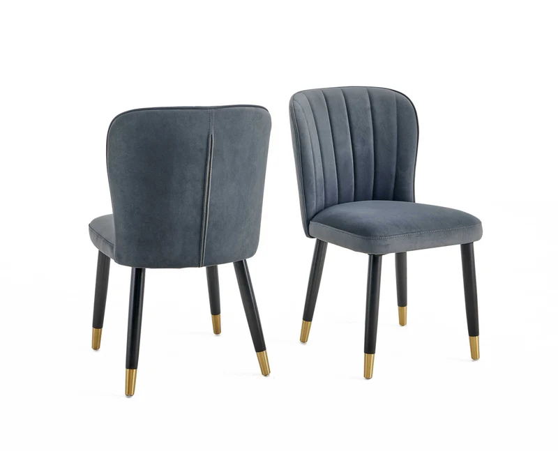 Vierbeinstuhl Esszimmerstuhl samt edles Design in vers. Farben