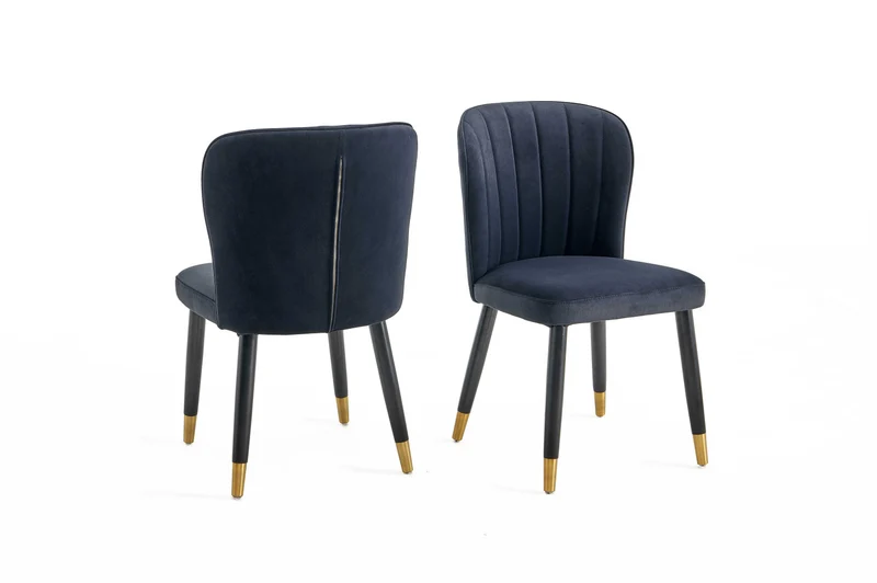 Vierbeinstuhl Esszimmerstuhl samt edles Design in vers. Farben