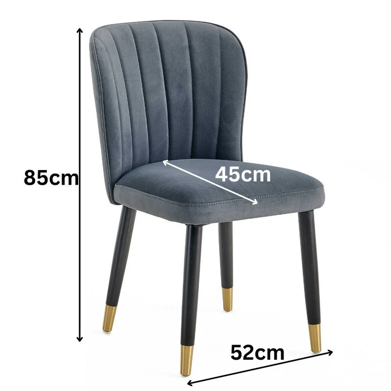 Vierbeinstuhl Esszimmerstuhl samt edles Design in vers. Farben