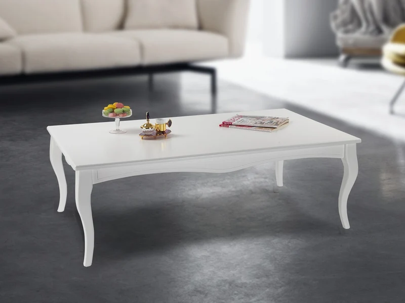 Couchtisch LUKENS in edlem Barockstil MDF Hochglanz 80/130/160/180 cm
