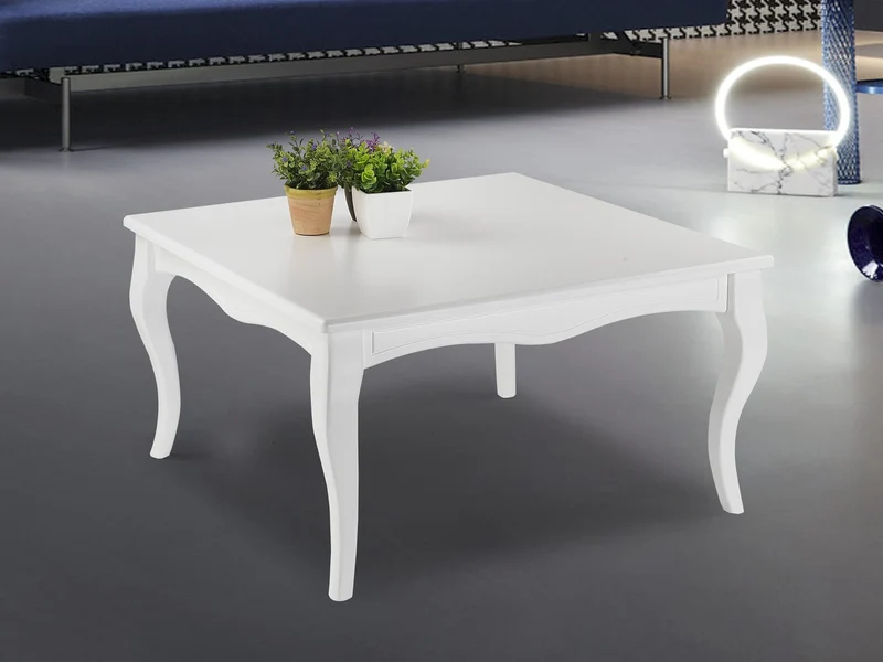 Couchtisch LUKENS in edlem Barockstil MDF Hochglanz 80/130/160/180 cm