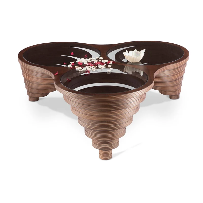 Natürlicher Life Wallnuss Couchtisch 109x109x39 cm