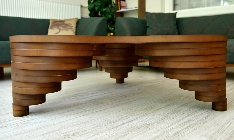 Natürlicher Life Wallnuss Couchtisch 109x109x39 cm