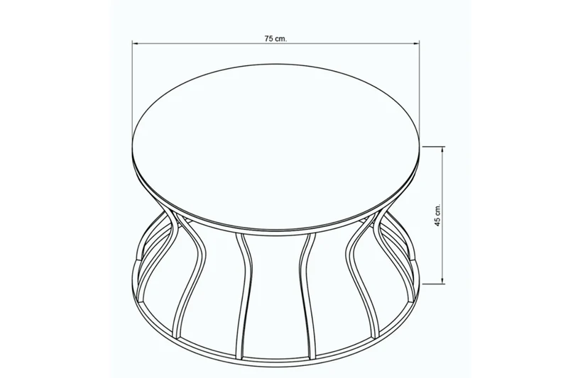 Sanduhr Couchtisch schwarz gold 80x80cm