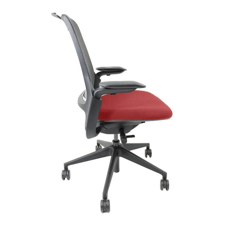 Steelcase Series 1 Ergonomic Office Chair with Mesh Back in Red Fabric - Refurbished