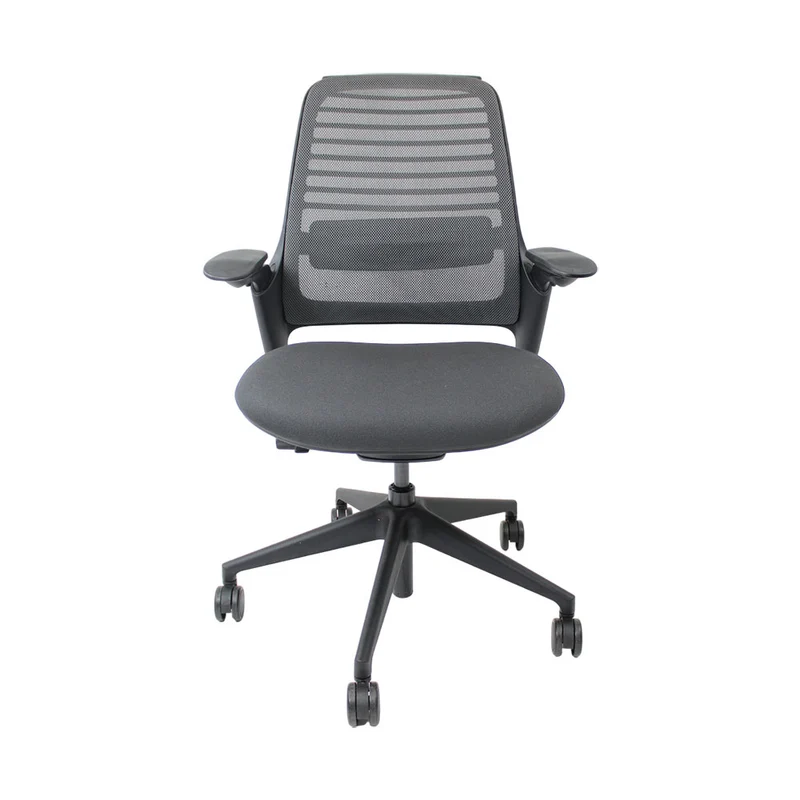 Steelcase Series 1 Ergonomic Office Chair with Mesh Back in Grey Fabric - Refurbished