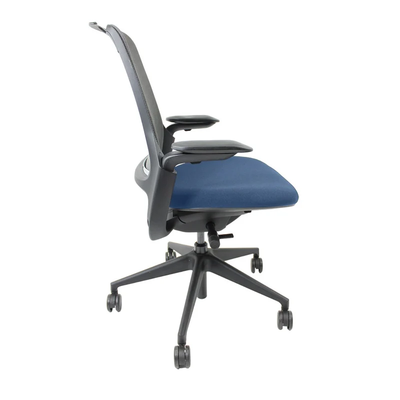 Steelcase Series 1 Ergonomic Office Chair with Mesh Back in Blue Fabric - Refurbished
