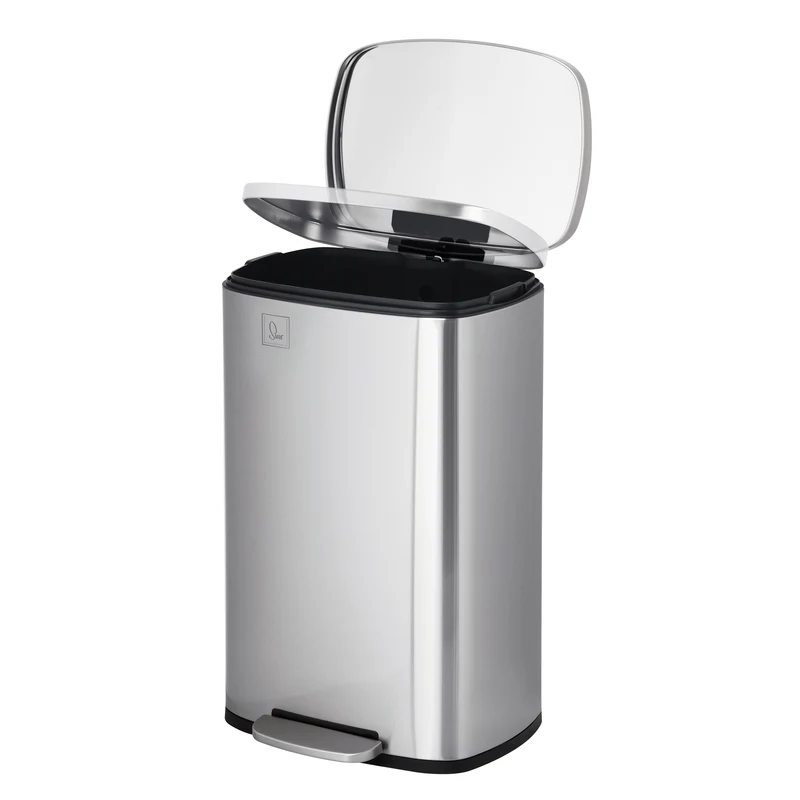 B-WareTQ50 Mülleimer 50 Liter Silber