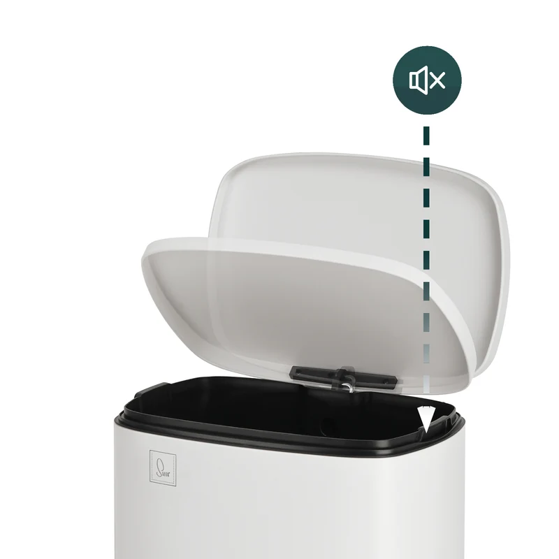 B-Ware TQ50 Mülleimer 50 Liter Weiß