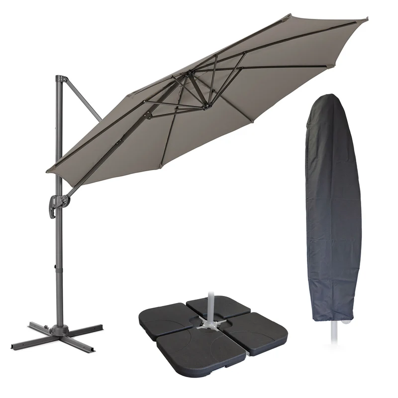 Set Ampelschirm 3m + Haube + Gewichte