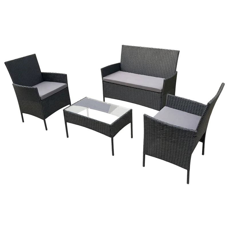 B-Ware BROOKLYN Sitzgruppe Schwarz