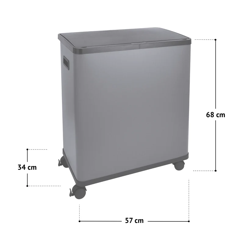 B-Ware SR2X30 Mülleimer 60L Taupe (2x30L)