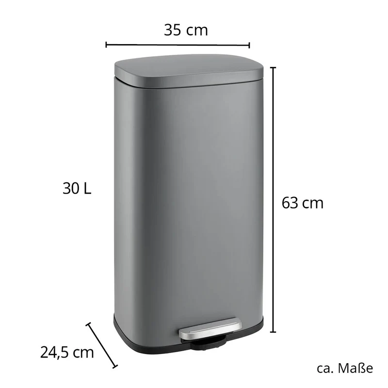 B-Ware TQ30 Mülleimer 30 Liter Taupe