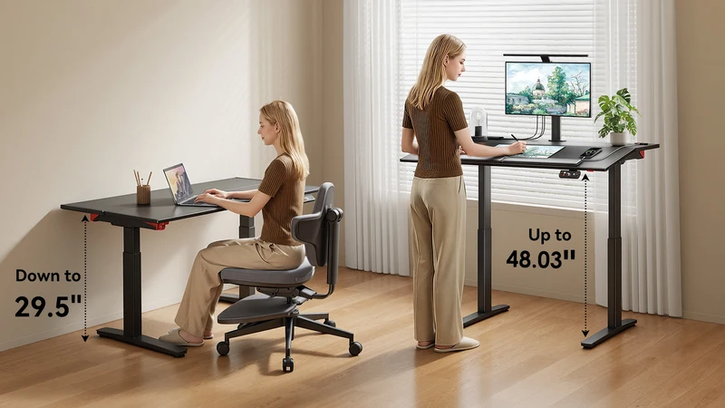 NEWTRAL DE-A Smart Electric Tilt Standing Desk – Height Adjustable Ergonomic Sit-Stand Workstation