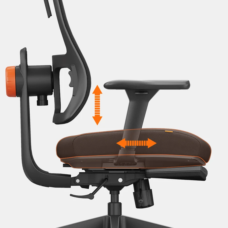 Magic H-BP Ergonomic Office Chair with Laptop Table-Black